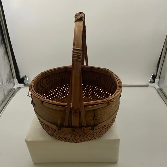 Vintage 20th Century Asian Ikebana Flower Basket